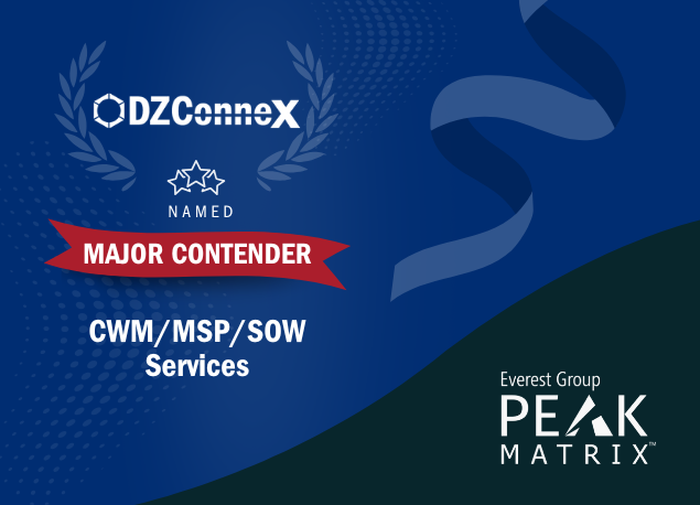 DZConneX Named Major Contender in Everest Group 2025 PEAK Matrix® for CWM / MSP and Services Procurement / SOW